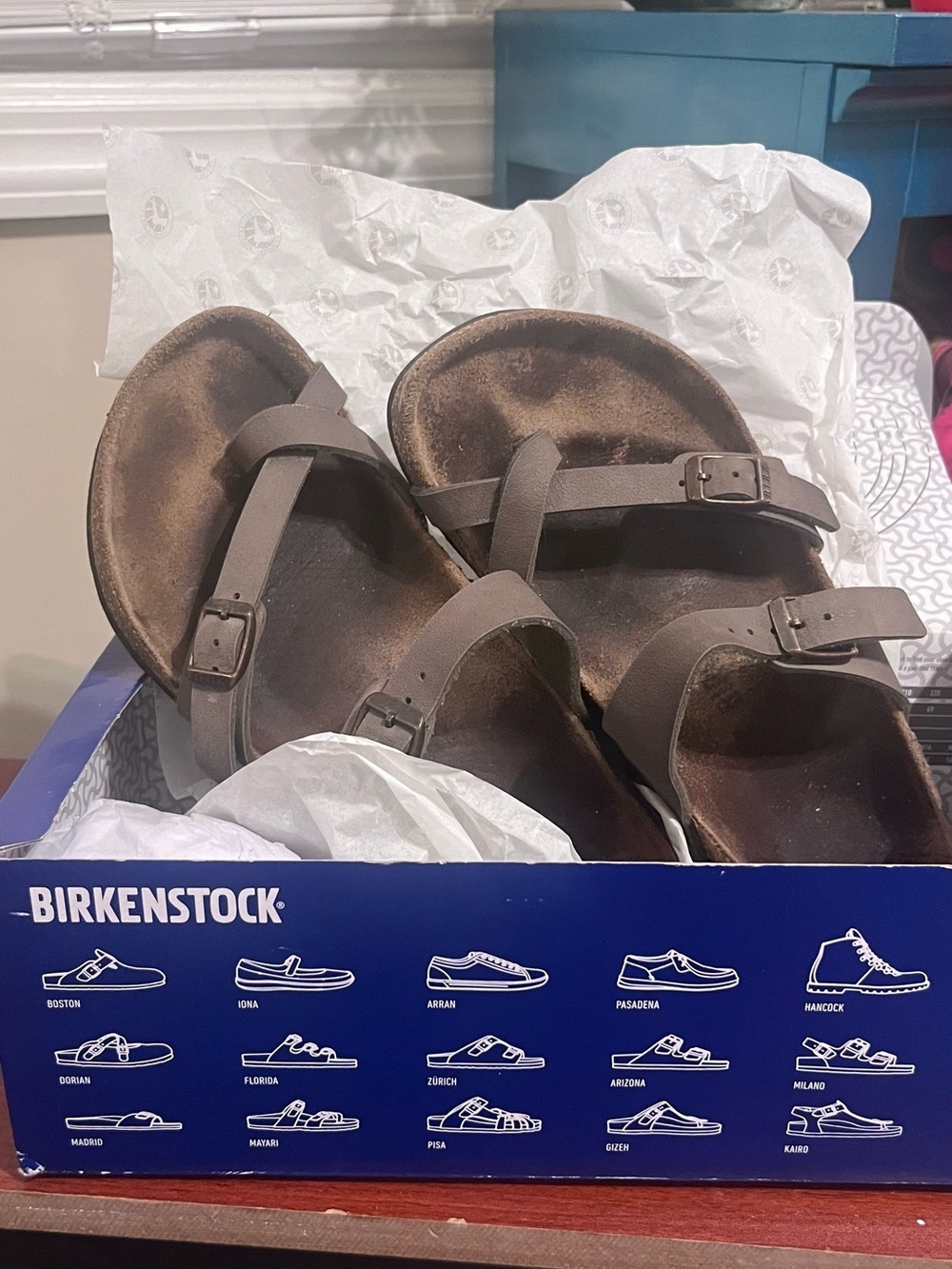 Birkenstock Mayari Mocha Brown Sandals 39 US 8 8.5 Regular Wide Birkibuc Boho